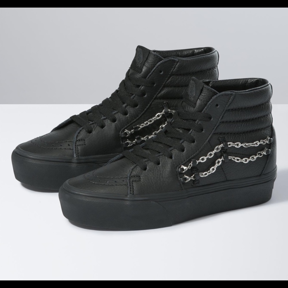 Vans Sk8 Hi Platform black with chain ⛓